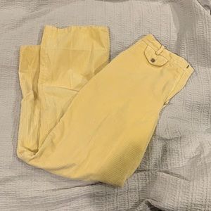 Yellow corduroy pants